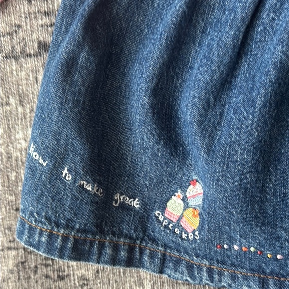 OshKosh B'gosh Vintage Pink Top and Blue Denim Dress Set - Picture 3 of 8